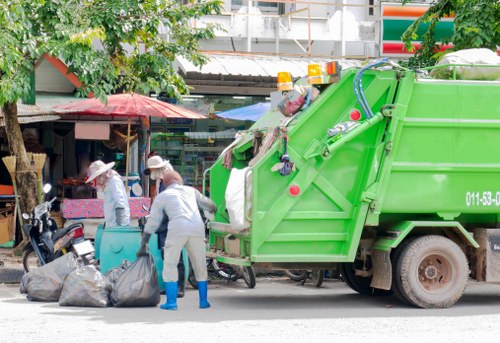 Eco-friendly furniture recycling process at a local facility
